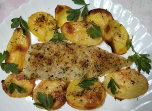 Foto di Filetto di merluzzo con patate al forno