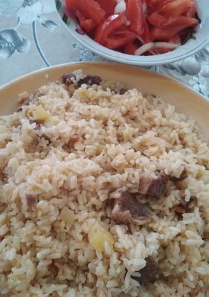 Фото Крымско-татарская кухня/плов с картошкой.