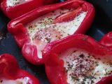 Morrón relleno de huevo