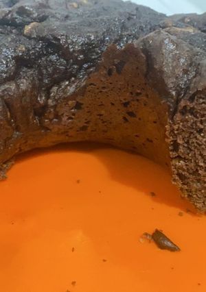 Una foto de Budín keto de cacao y nueces