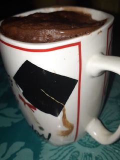 Una foto de Bizcochuelo en taza, exquisito y rápido. Sin leche y derivados