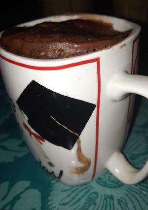 Una foto de Bizcochuelo en taza, exquisito y rápido. Sin leche y derivados