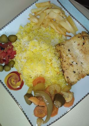 عکسی از دستور ماهی پلو