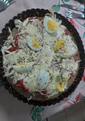 Una foto de Pizza súper saludable!! Lentejas!!