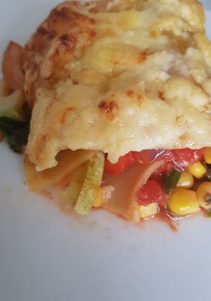 A picture of Store cupboard vegetarian lasagne.