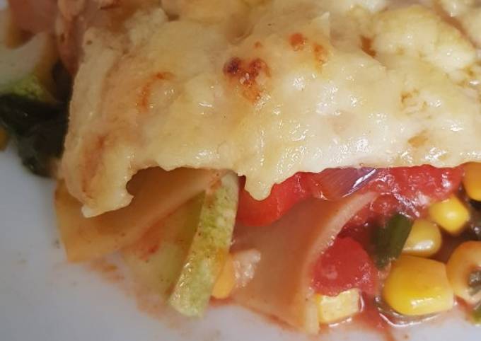 Store cupboard vegetarian lasagne