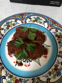 Una foto de Arrachera con salsa de chiles secos picosita
