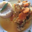 Pollo al azafrán para dos