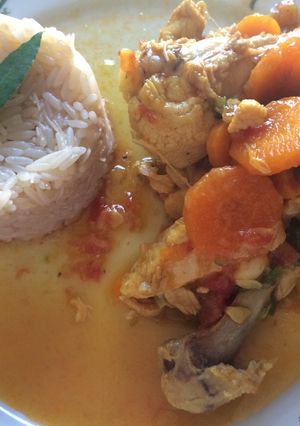 Una foto de Pollo al azafrán para dos