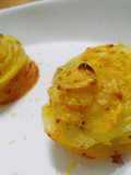Garlic parmesan baked potato stacks