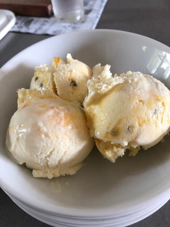A picture of Granadilla Yoghurt Ice Cream.