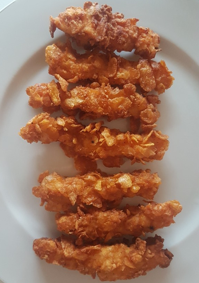 Una foto de Tiras de pollo estilo KFC