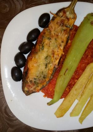 Une photo de Aubergines farcies à la viande hachée