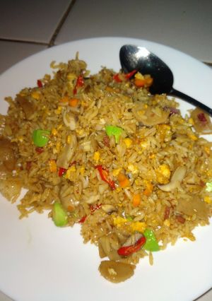 Foto resep Nasi goreng jamur petai #3