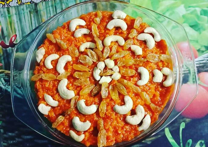 Carrot halwa recipe without grating | Gajar halwa