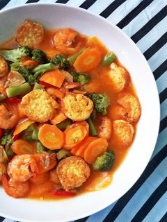 Foto resep Sapo tahu udang sayur