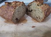 A picture of walnuts banana bread