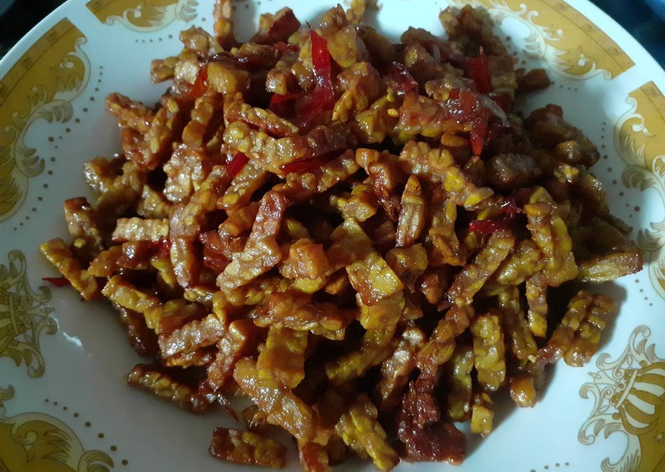 Orek tempe kering manis