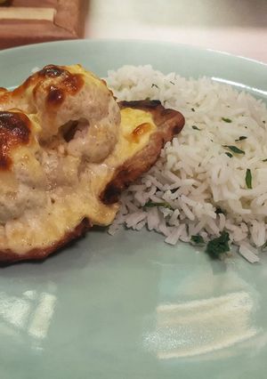 Karfiollal csőben sült sertéskaraj recept fotója