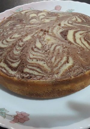 عکسی از دستور کیک زبرا قابلمه ای