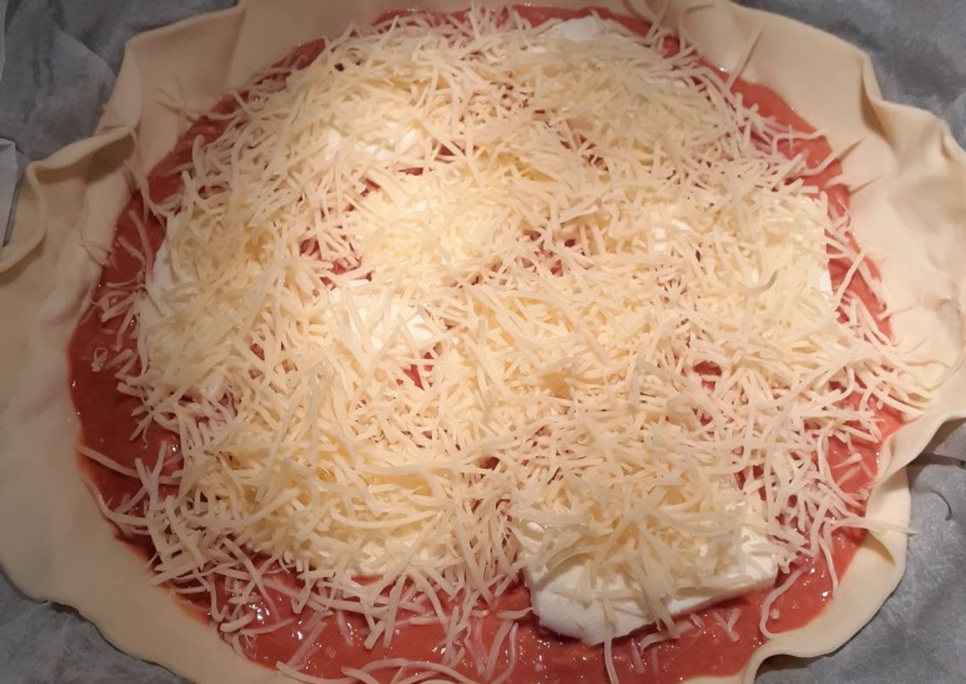 Quiche aux thons et mozzarella