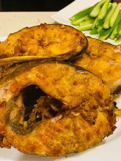 Hình của món Cá lăng nướng.