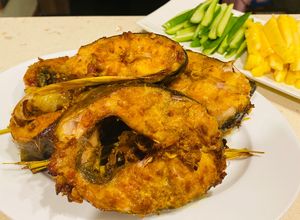 Hình của món Cá lăng nướng.