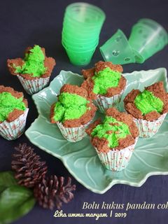 Foto resep Bolu kukus pandan coklat