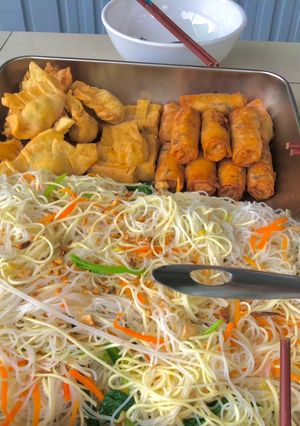 Hình của món Bún gạo với Mì Trộn (chay) #bếpyeuthuong.