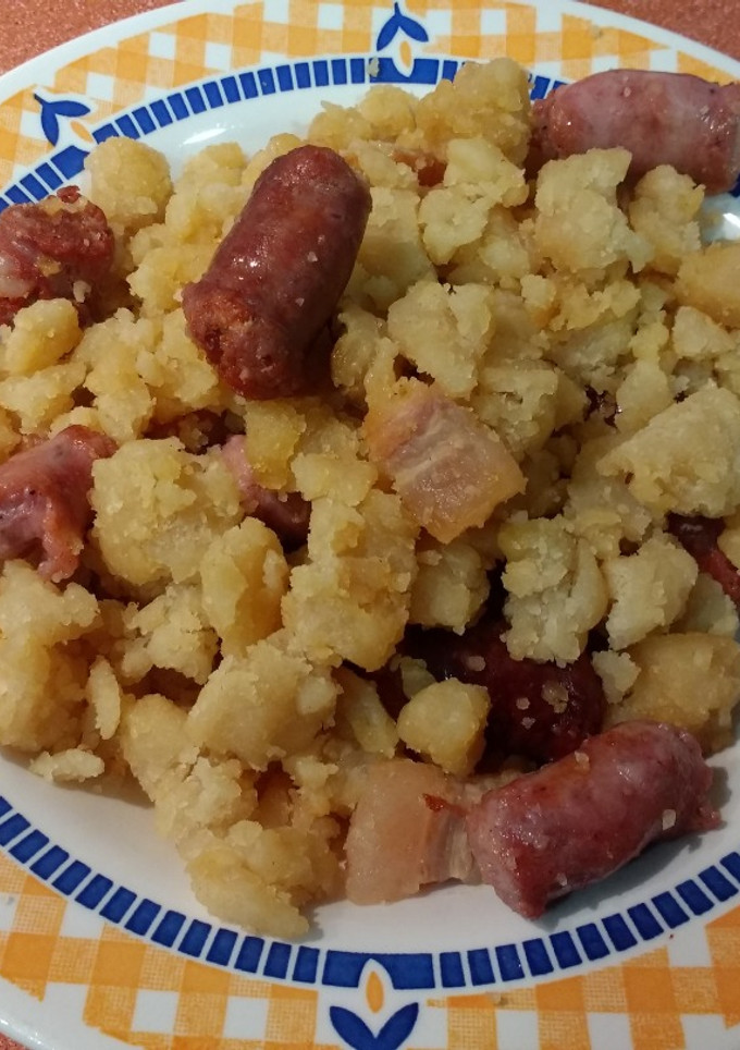 Una foto de Migas de harina en microondas