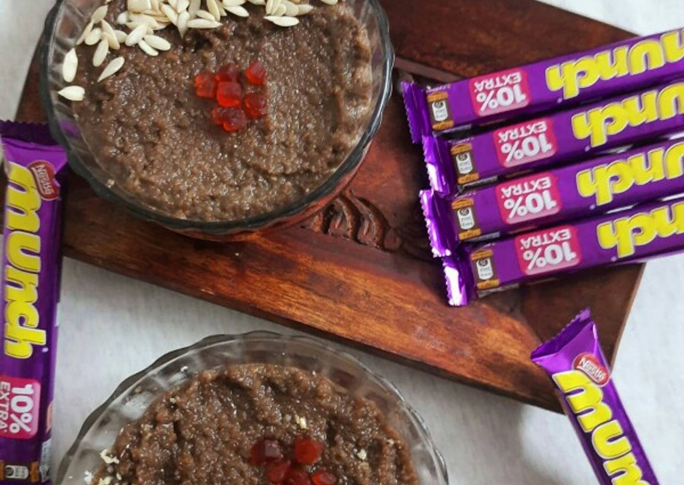 Semolina chocolate halwa