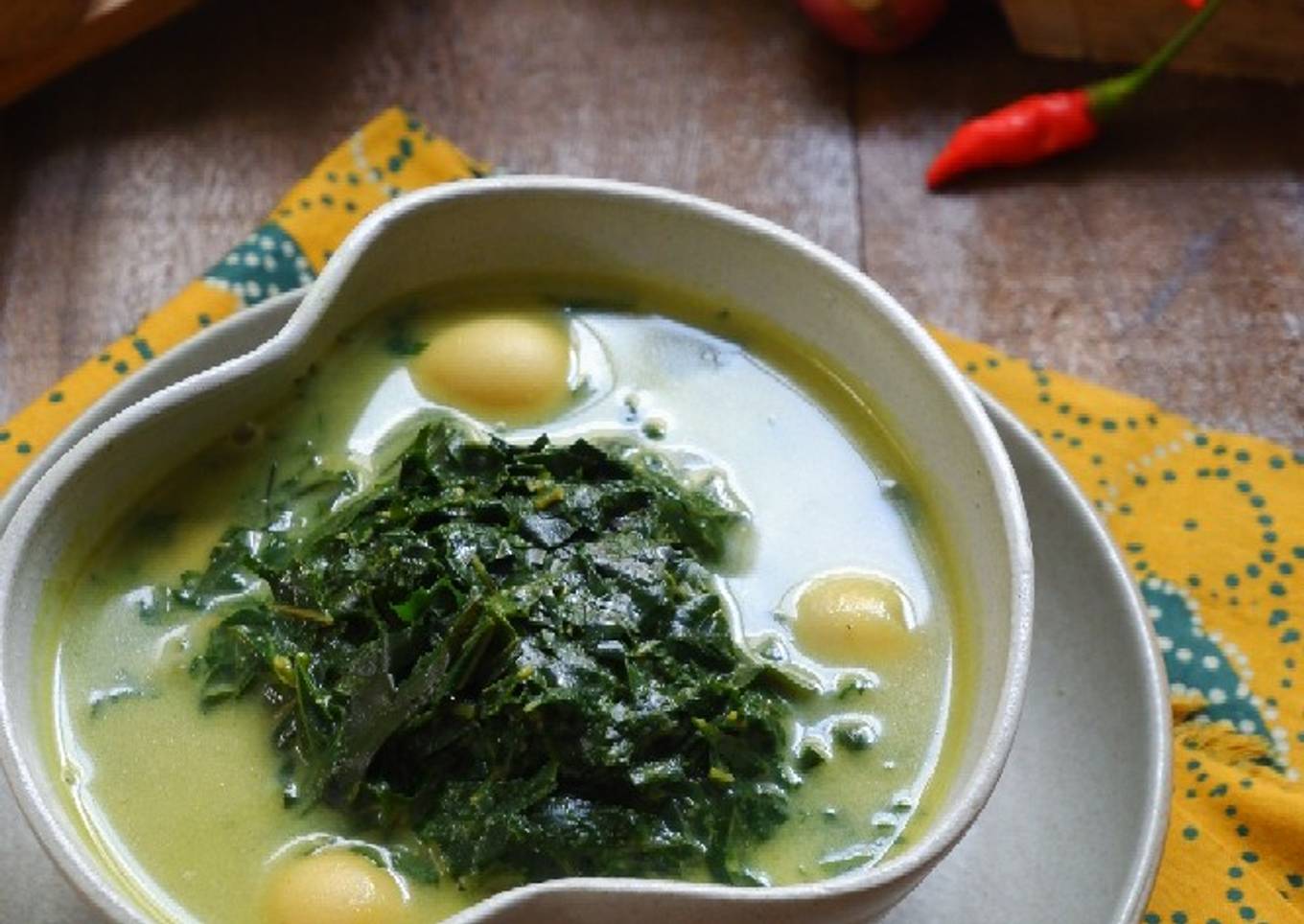 Sayur Daun Singkong Telur Puyuh