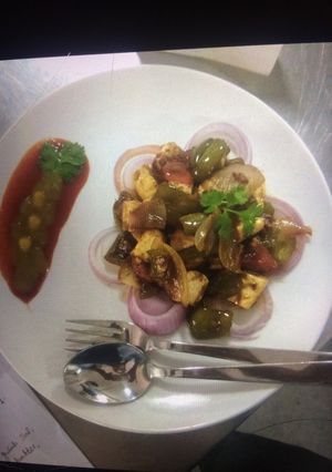 A picture of Chilli paneer.