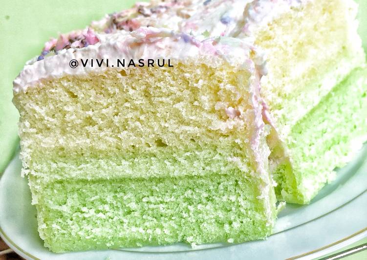 Bagaimana Menyiapkan Bolu pandan kukus (3 telur) #rabu, Bisa Manjain Lidah