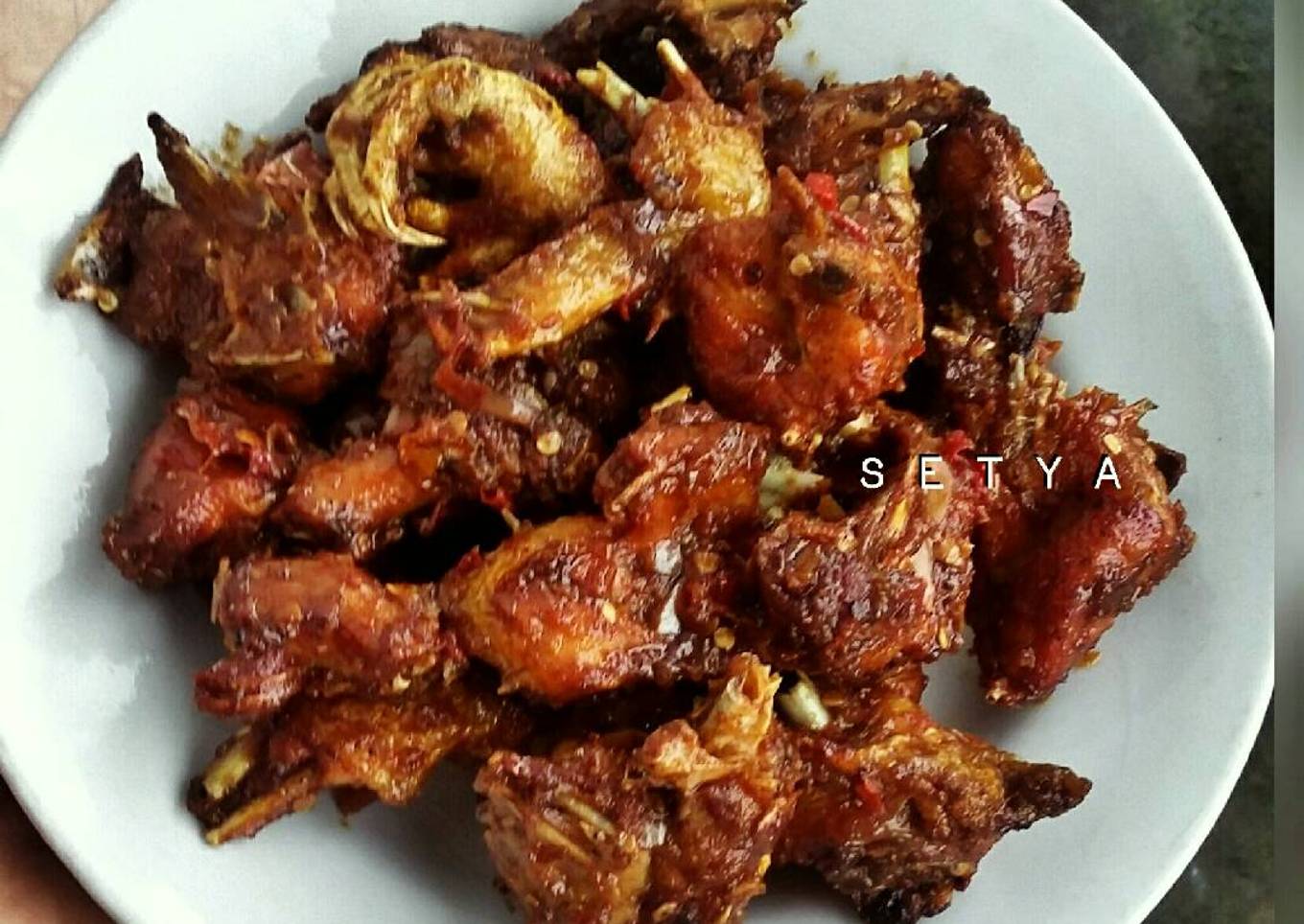 Balado Ayam Kampung Bumbu Simple