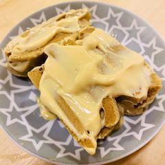 A picture of Stove Top Cake with Tofu Cream (Gluten and dairy free).
