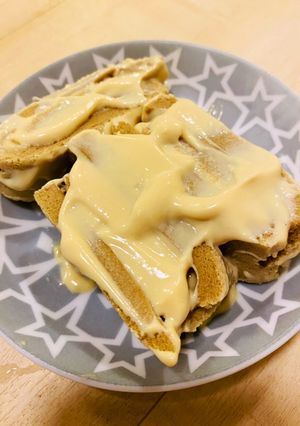 A picture of Stove Top Cake with Tofu Cream (Gluten and dairy free).