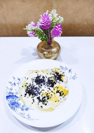 صورة لوصفة بيض بالجبن حبة سوداء🥚