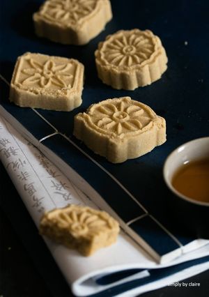 3項材料作上海Style綠豆糕 的食譜成品照片