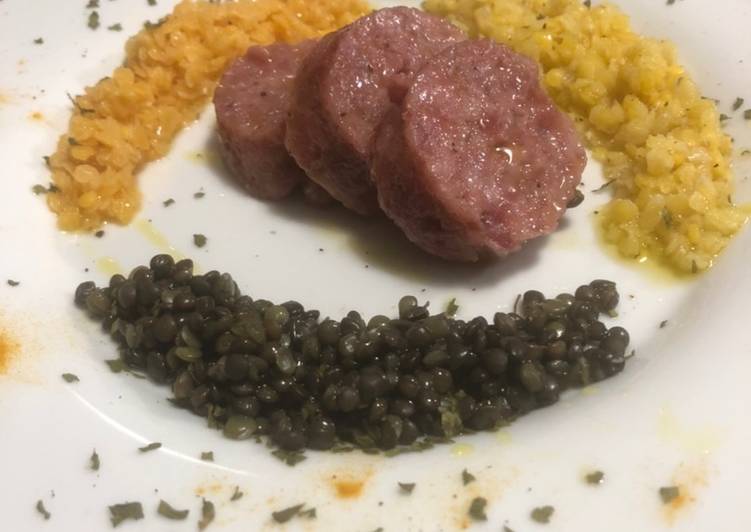Cotechino e cromature di lenticchie