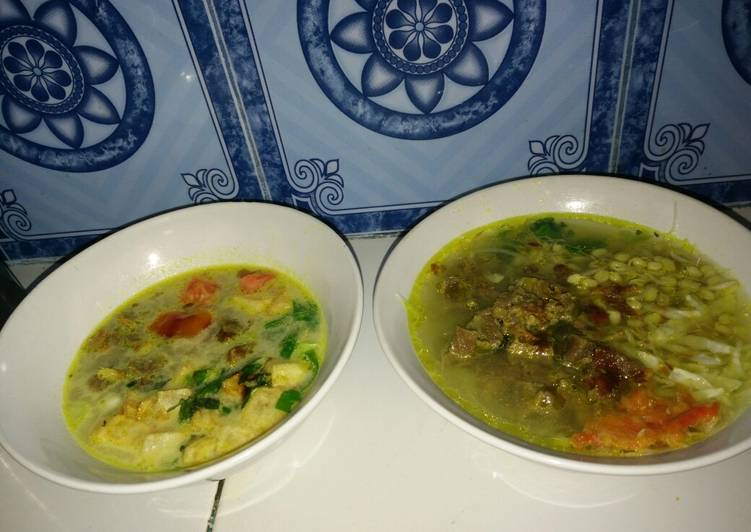 Soto daging betawi & soto daging jawa