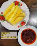 Ubi Kayu Rebus Cicah Sambal Tumis Bilis