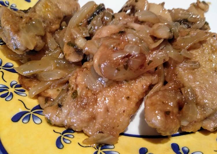 Solomillo de cerdo con salsa de champiñones