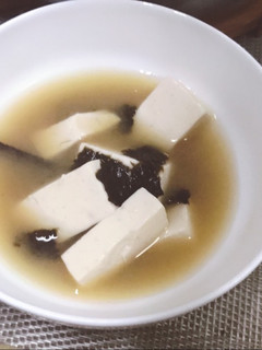 A picture of Miso Soup with Dried Seaweeds.