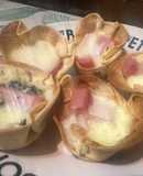 Canastitas de jamón y 2 quesos
