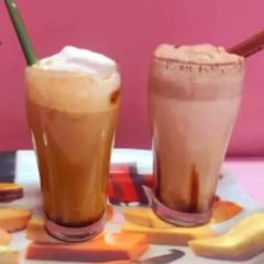 A picture of Soya milk dark cold coffee.