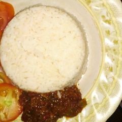 A picture of Rice and Stew.