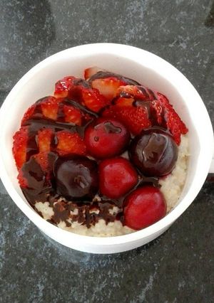 Una foto de Porridge de avena - canela
