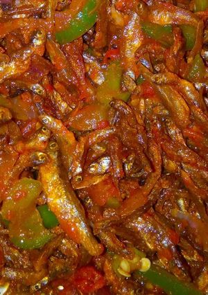 A picture of Fried omena.