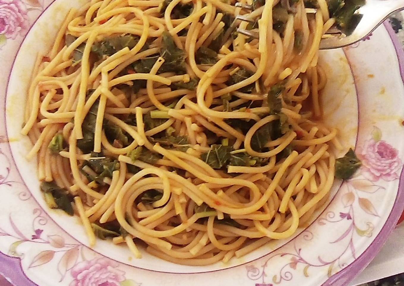 Fried spaghetti